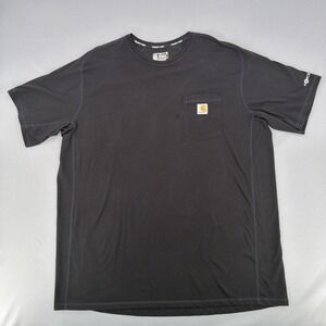 Carhartt Force Men's Short Sleeve T-Shirt 2XL Tall Black Relaxed Fit Pocket